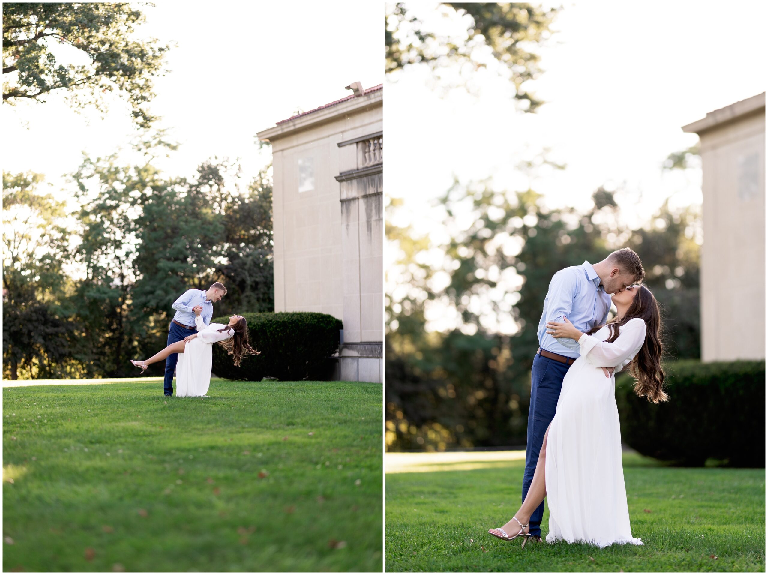 Oakland Pittsburgh Engagement Session - Frick Fine Arts Building Engagement Session - Mellon Institute Library Oakland Columns - Pittsburgh Engagement Session photographed by Wedding Photographer Acevedo Weddings