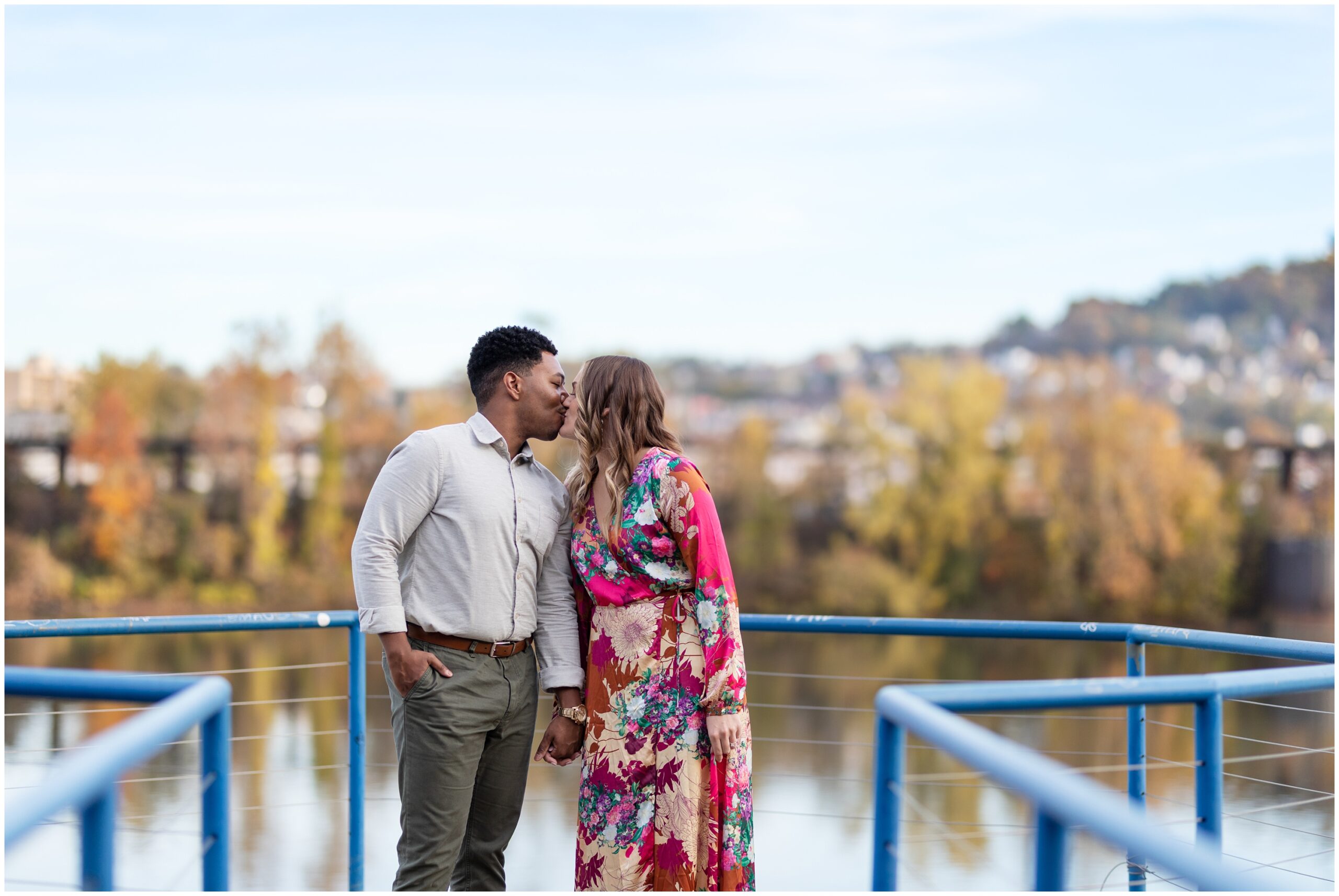 Herrs Island, Washington's Landing Fall Engagement Session in Pittsburgh PA by Pittsburgh Wedding Photographer Acevedo Weddings