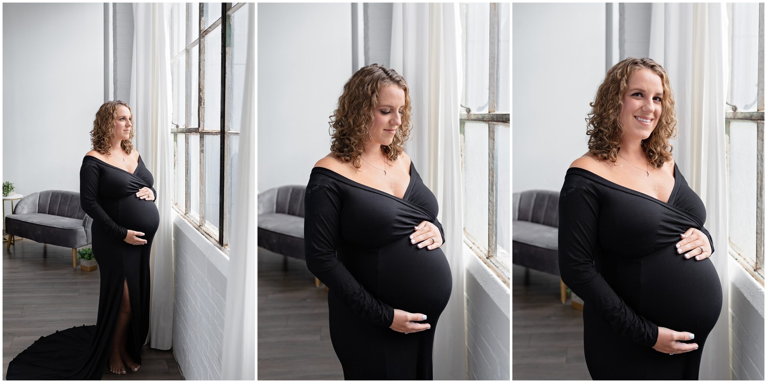 Studio Maternity Session in Point Breeze, Pittsburgh, PA Photographed by Pittsburgh Maternity Photographer Acevedo Weddings