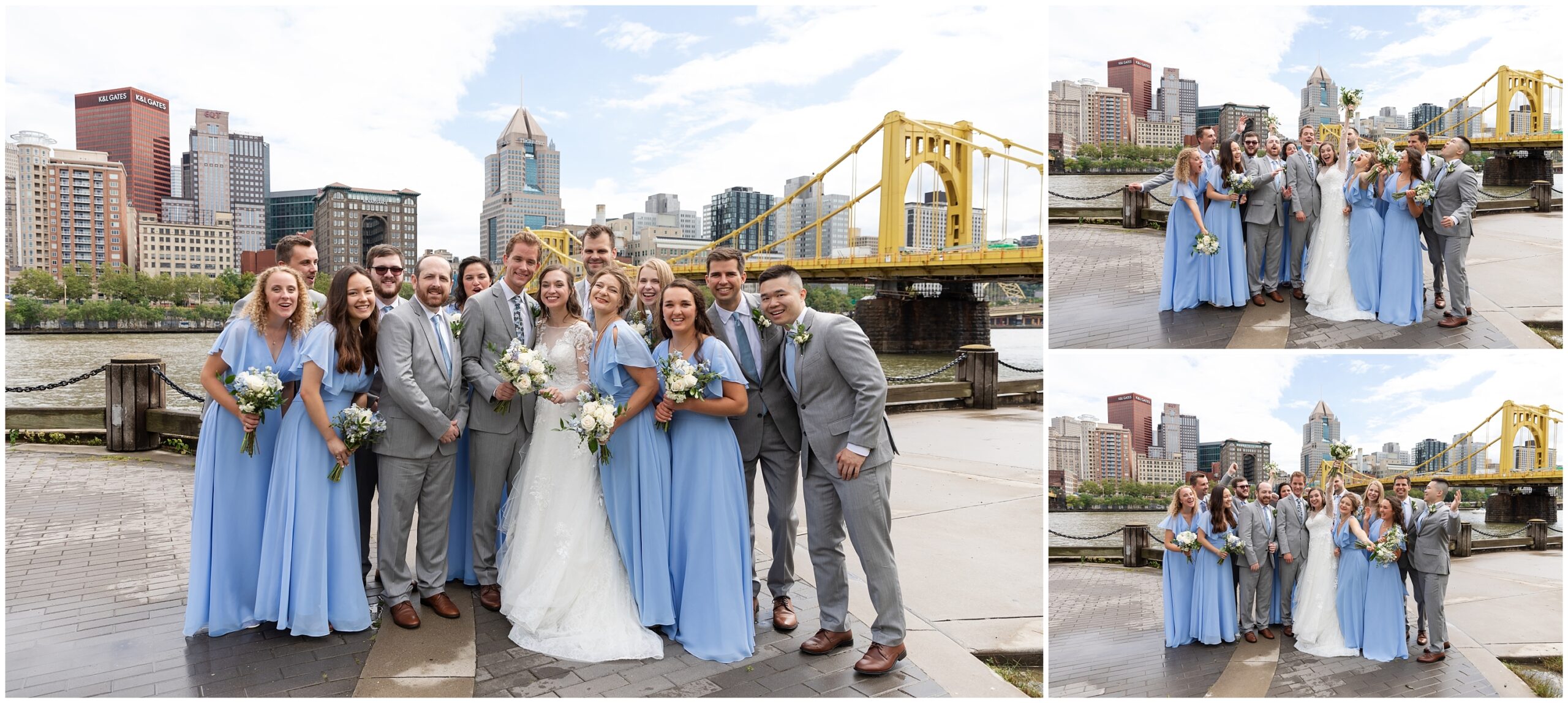 North Shore Riverwalk Pittsburgh Wedding Photos by Pittsburgh Wedding Photographer Catherine Acevedo Photography