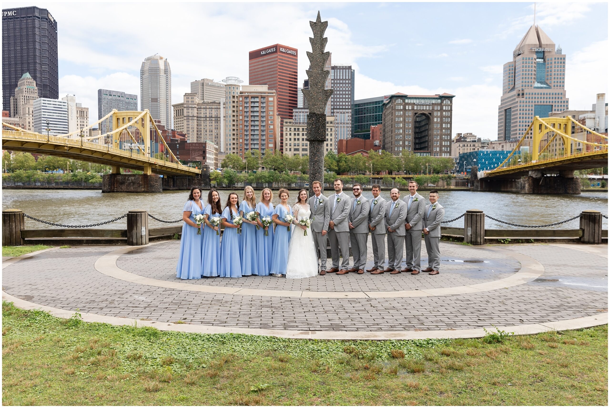 North Shore Riverwalk Pittsburgh Wedding Photos by Pittsburgh Wedding Photographer Catherine Acevedo Photography