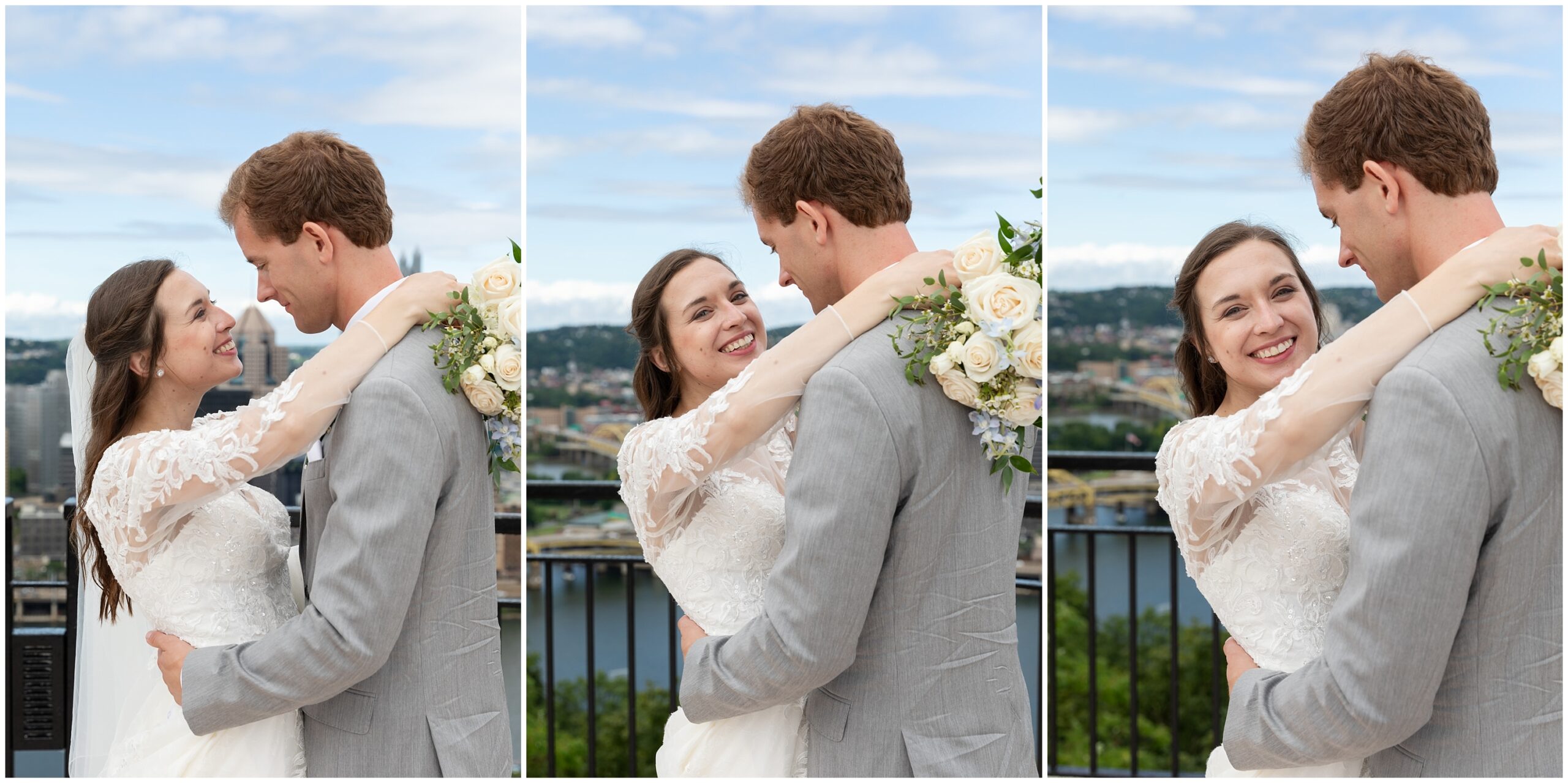 Grandview Overlook Mt Washington Wedding Photos by Pittsburgh Wedding Photographer Catherine Acevedo Photography