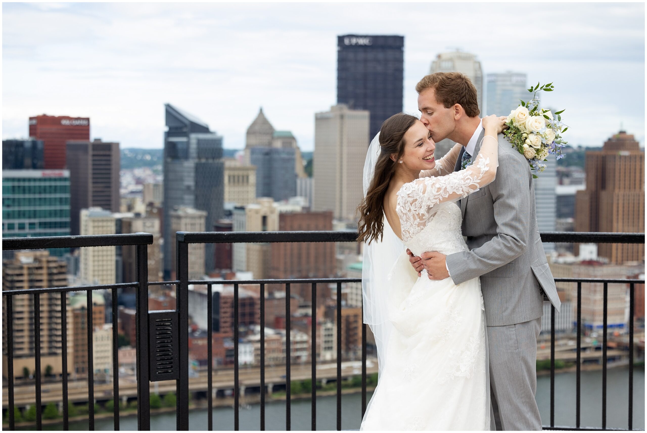 Grandview Overlook Mt Washington Wedding Photos by Pittsburgh Wedding Photographer Catherine Acevedo Photography