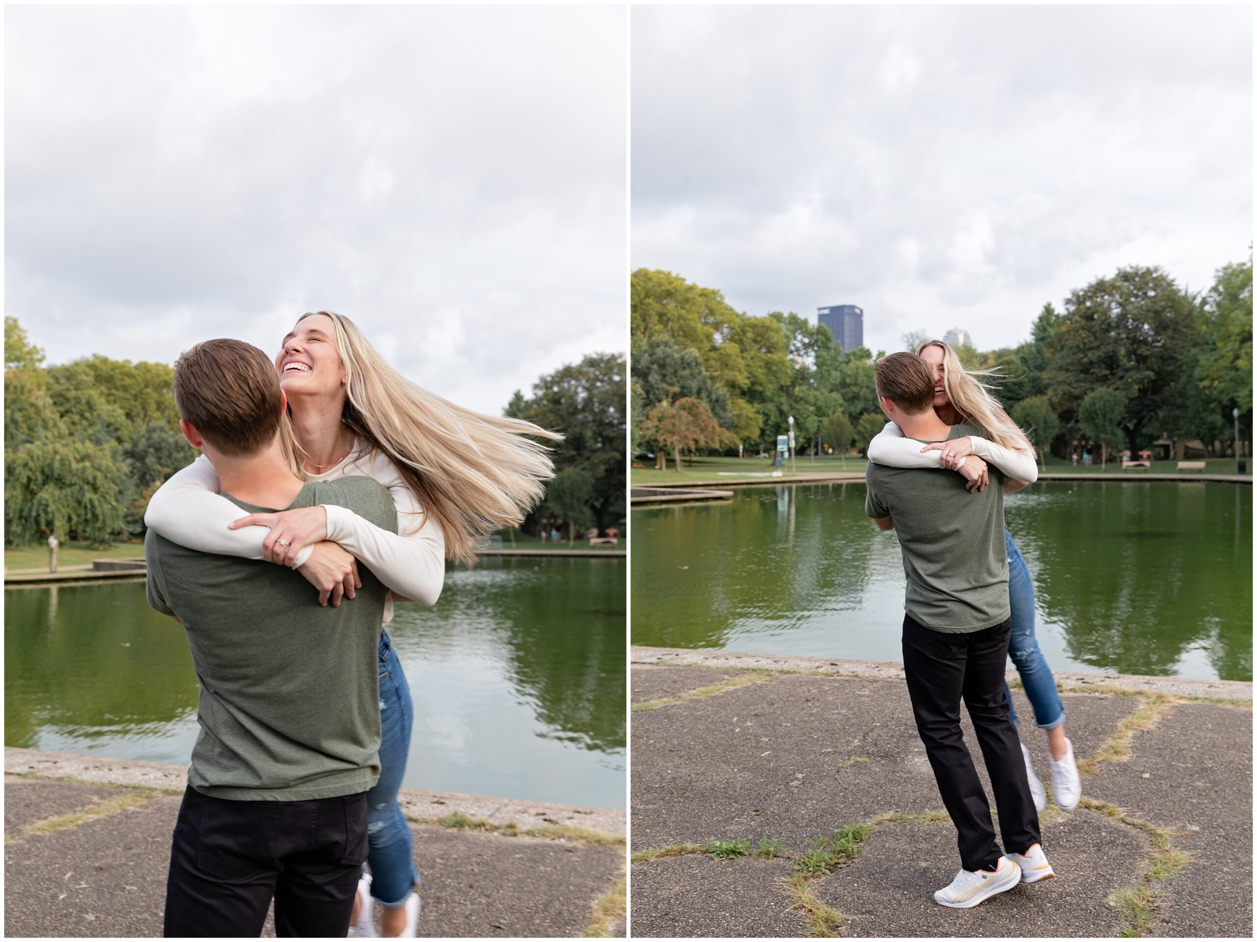 Allegheny Commons Park, Lake Elizabeth Engagement Session in Pittsburgh PA photographed by Pittsburgh Wedding Photographer Catherine Acevedo Photography