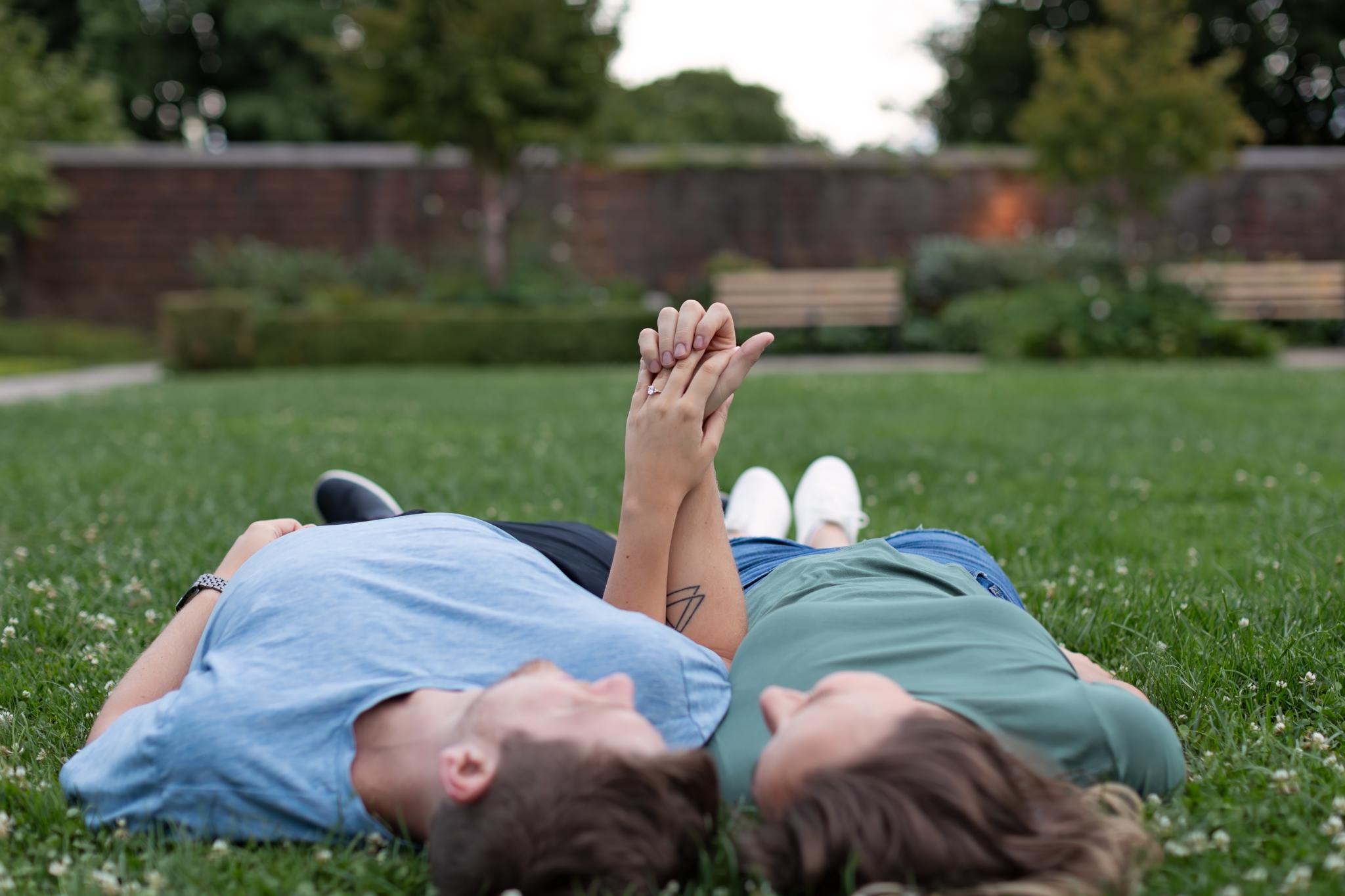 Summer Mellon Park Engagement Session Photographed by Pittsburgh Wedding Photographer Catherine Acevedo Photography